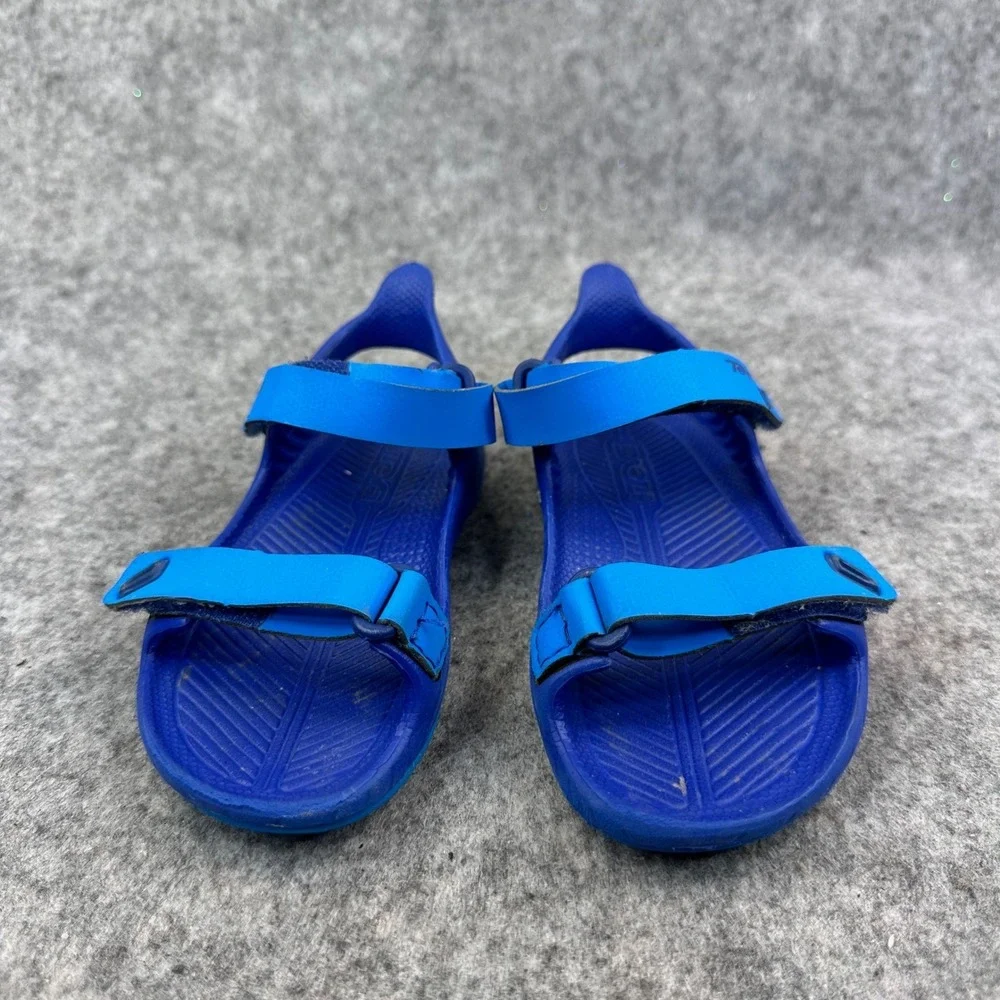 Teva Barracuda Kids Sandals Size 6 Blue Water Sport Hook Loop Strap Shoes